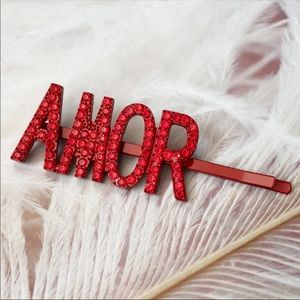 AMOR Rhinestone Hair clip Barrette